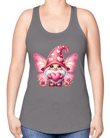 gnome with butterfly 08# - gnome -Racerback Tank