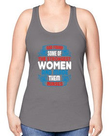 god found the strongest Style 824# - nurse -Racerback Tank