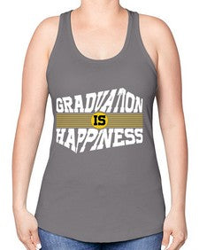 graduation is happiness 223# - graduation -Racerback Tank