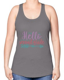 hello second grade 320# - second grade -Racerback Tank