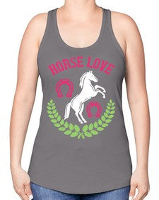 horse love Style 50# - horse -Racerback Tank