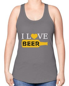 i love beer 1136# - beer -Racerback Tank