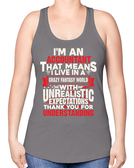 im an accountant 977# - accountant -Racerback Tank