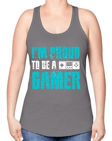 im proud to be a gamer 121# - video games -Racerback Tank