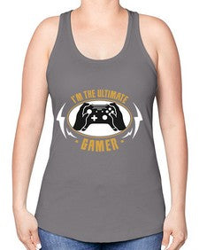 im the ultimate gamer 122# - video games -Racerback Tank