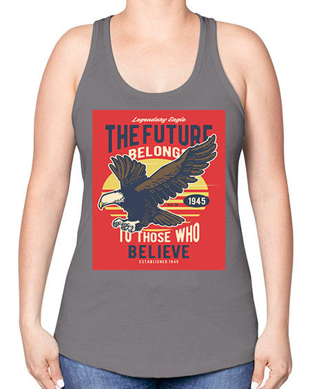 legendary eagle 55# - birds -Racerback Tank