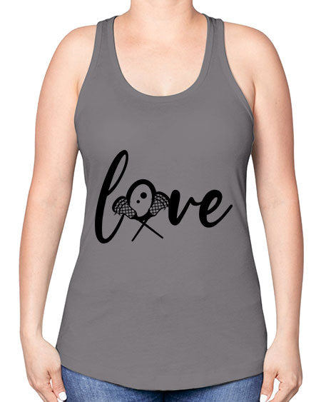 love 4# - lacrosse -Racerback Tank