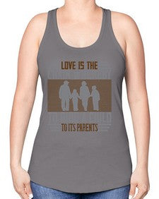 love is the chain whereby to bind a child to its parents 386# - parents day -Racerback Tank