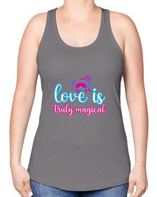 love is truly magical 271# - unicorn -Racerback Tank