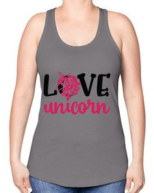 love unicorn 274# - unicorn -Racerback Tank
