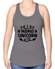 mama unicorn 300# - unicorn -Racerback Tank