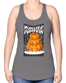 monster pumpkin 939# - art pop art -Racerback Tank