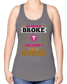 my broombroke so now Style 290# - nurse -Racerback Tank
