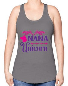 nana unicorn 331# - unicorn -Racerback Tank