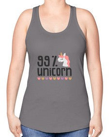 ninety nine percents unicorn 6879# - unicorn -Racerback Tank