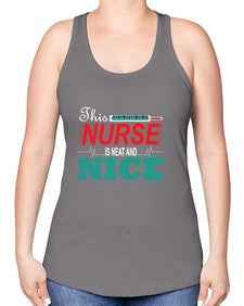 nurse nice 1186# - nurse -Racerback Tank
