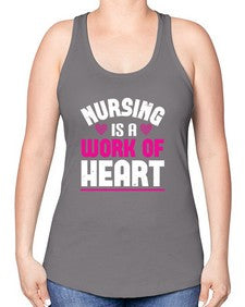 nursing is a work of heart Style 1265# - nurse -Racerback Tank