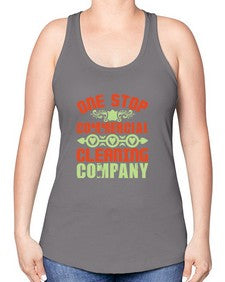 one stop commercial cleaning company Style 333# - cleaner -Racerback Tank