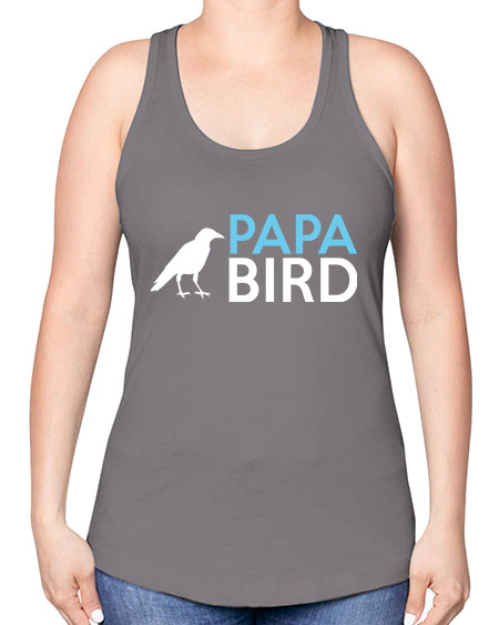 papa bird 65# - birds -Racerback Tank