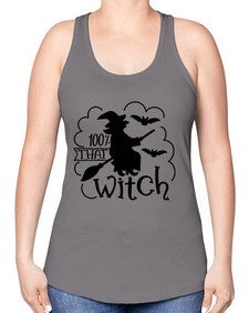 percent that witch 55# - witch -Racerback Tank