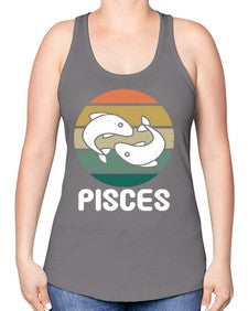 pisces 346# - pisces -Racerback Tank