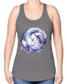 pisces 347# - pisces -Racerback Tank
