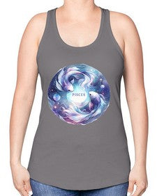 pisces 348# - pisces -Racerback Tank