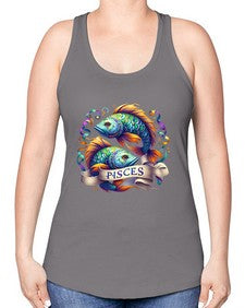 pisces 361# - pisces -Racerback Tank