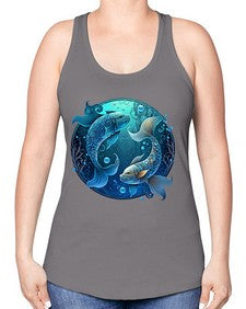 pisces 364# - pisces -Racerback Tank