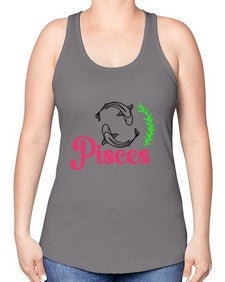 pisces 372# - pisces -Racerback Tank