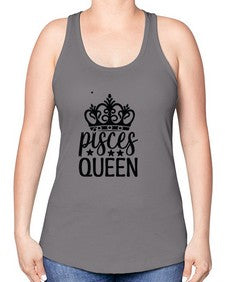 pisces queen 376# - pisces -Racerback Tank