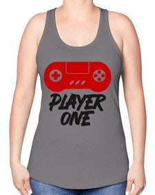 play one 145# - video games -Racerback Tank