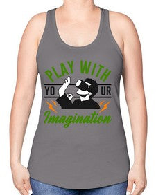 play with imagination 146# - video games -Racerback Tank