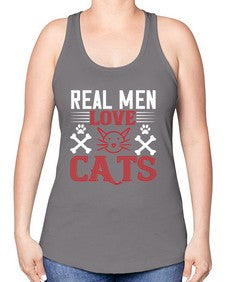 real man love cats Style 113# - cats -Racerback Tank