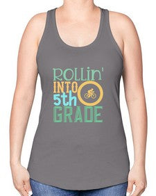 rollin into fifth grade 775# - fifth grade -Racerback Tank