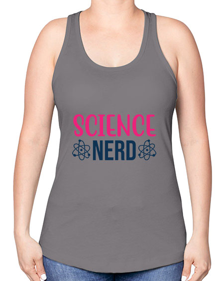 science nerd 65# - general science -Racerback Tank