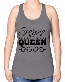 scorpio queen 447# - scorpio -Racerback Tank