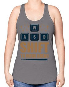 shift to move ahead 149# - video games -Racerback Tank