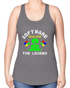 software developer the legend 16# - computer -Racerback Tank