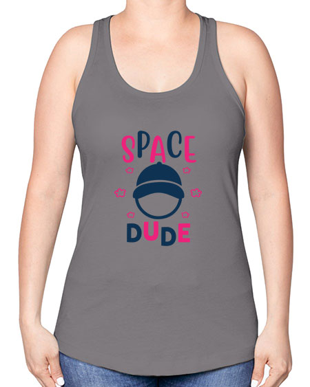 space dude 15# - space -Racerback Tank