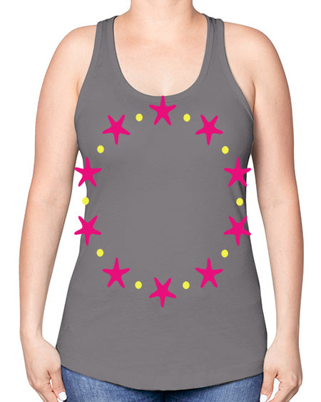 starfish 1# - shark-fish -Racerback Tank