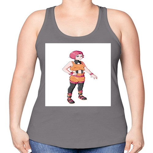 street girl wear orange outfit16# - anime -Racerback Tank
