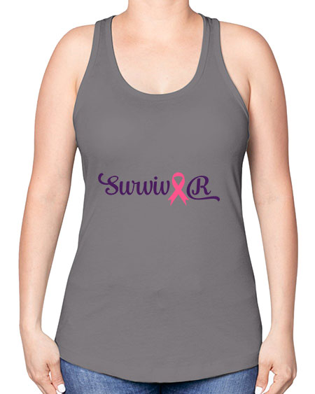 survivor 251# - breast cancer -Racerback Tank