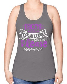 tacos for two please 1606# - tacos -Racerback Tank