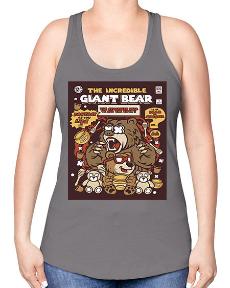 the incredible bear 271# - bears - animals -Racerback Tank