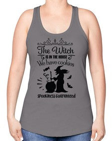 the witch is in the house sign 20# - witch -Racerback Tank