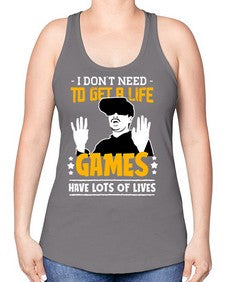 to get a life game 159# - video games -Racerback Tank