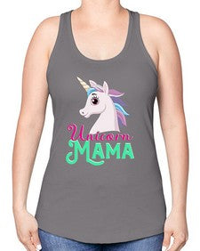 unicorn mama 471# - unicorn -Racerback Tank