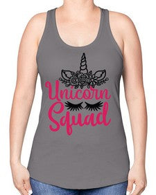 unicorn squad 483# - unicorn -Racerback Tank