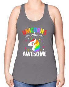 unicorns are awesome 520# - unicorn -Racerback Tank